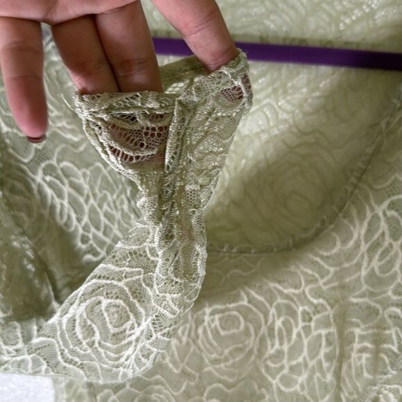 NWOT- Free People- in my head sage green sheer lace bodysuit- Size XS - Picture 9 of 11